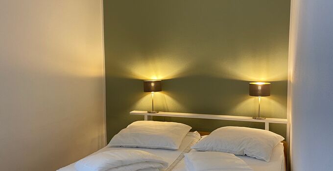 Schlafzimmer der Gästewohnung in der Oststr. 4 in Waldheim
