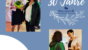 2 Personen bei Gratulation