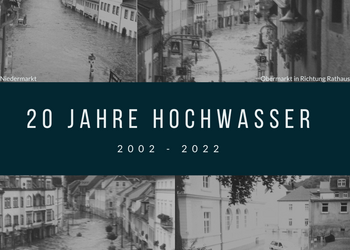 Hochwasser steht auf Straßen und Plätzen